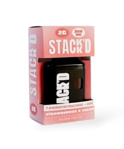 Stack'd 7- Hydroxymitragynine Vape 200mg Strawberries & Cream 2g