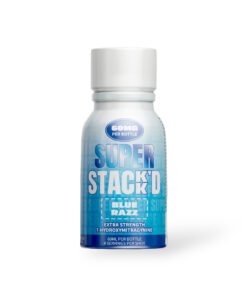 SUPER STACK’D Extra Strength 7-Hydroxymitragynine Shot Blue Razz 60mg 60 ml