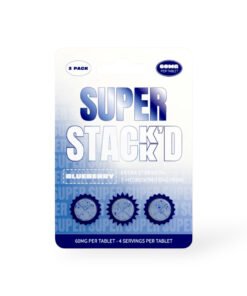 SUPER STACK’D Extra Strength 7-Hydroxymitragynine Tablets Blueberry 60mg Per Tablet